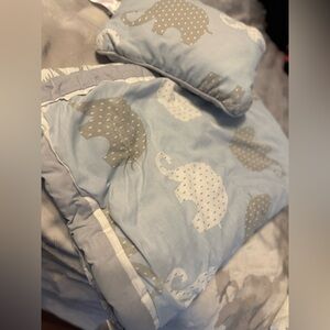 NOJO Premium Elephant Baby Comforter & Pillow. Cute, comfortable, great quality.